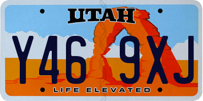 UT license plate Y469XJ