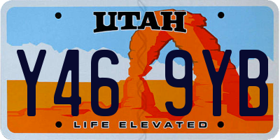 UT license plate Y469YB