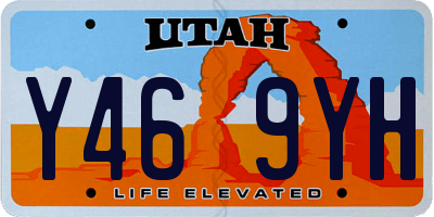 UT license plate Y469YH