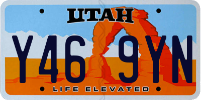 UT license plate Y469YN