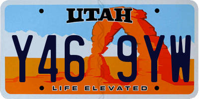 UT license plate Y469YW