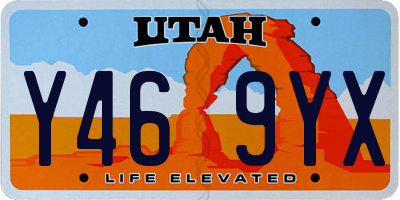 UT license plate Y469YX