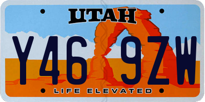 UT license plate Y469ZW