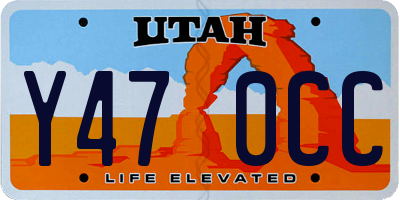 UT license plate Y470CC
