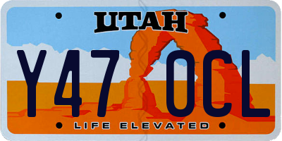 UT license plate Y470CL