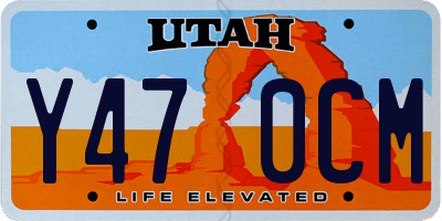 UT license plate Y470CM