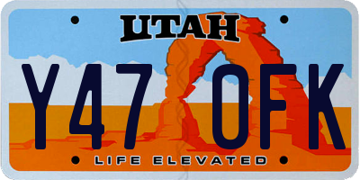UT license plate Y470FK