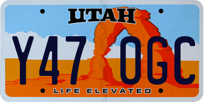 UT license plate Y470GC