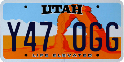 UT license plate Y470GG