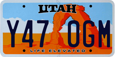 UT license plate Y470GM