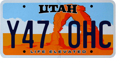 UT license plate Y470HC