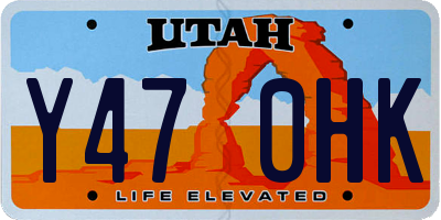 UT license plate Y470HK