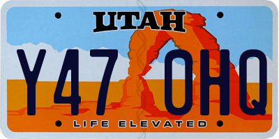 UT license plate Y470HQ