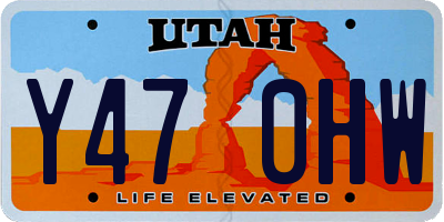 UT license plate Y470HW