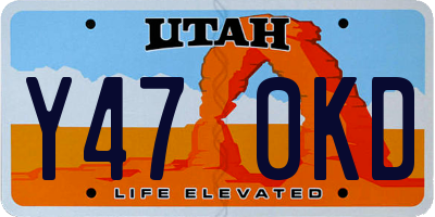 UT license plate Y470KD