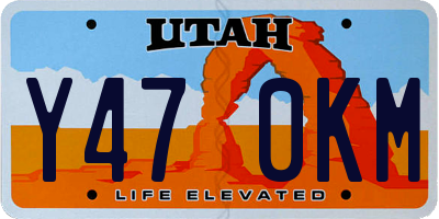UT license plate Y470KM