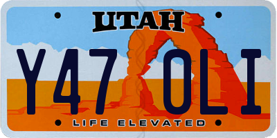 UT license plate Y470LI