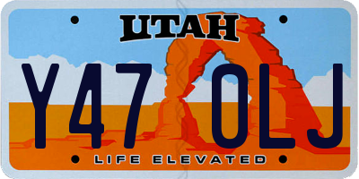 UT license plate Y470LJ