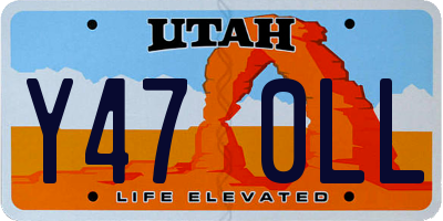 UT license plate Y470LL
