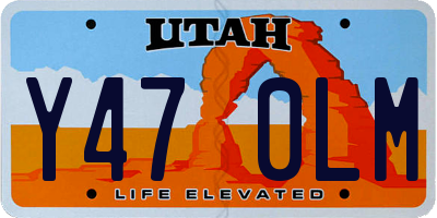 UT license plate Y470LM