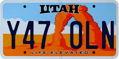 UT license plate Y470LN