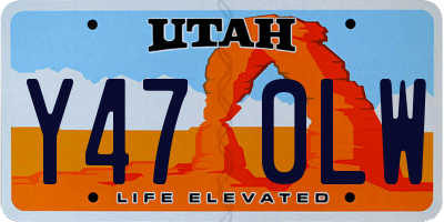 UT license plate Y470LW