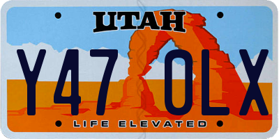 UT license plate Y470LX