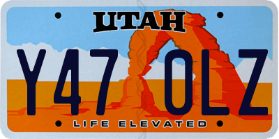 UT license plate Y470LZ