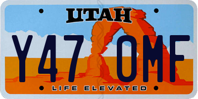 UT license plate Y470MF