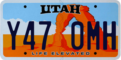 UT license plate Y470MH