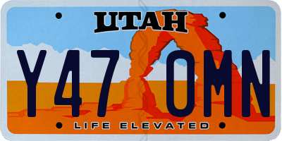 UT license plate Y470MN