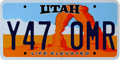 UT license plate Y470MR