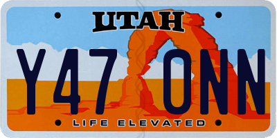 UT license plate Y470NN