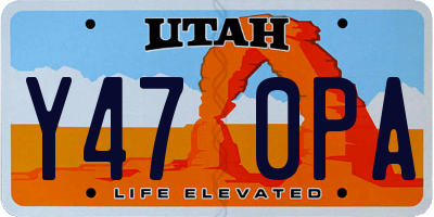 UT license plate Y470PA