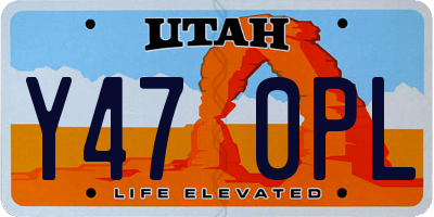 UT license plate Y470PL