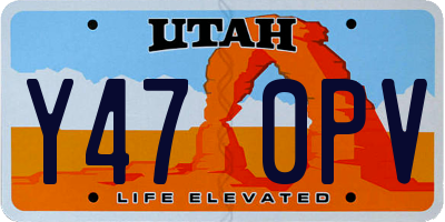 UT license plate Y470PV