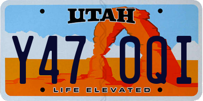 UT license plate Y470QI