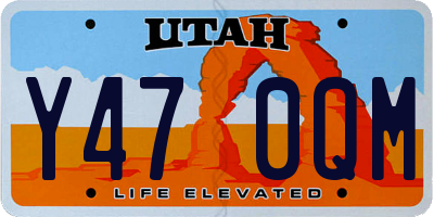 UT license plate Y470QM