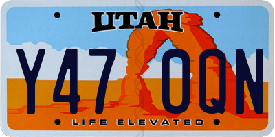 UT license plate Y470QN