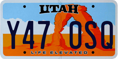 UT license plate Y470SQ