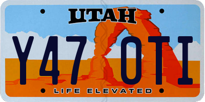 UT license plate Y470TI
