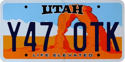 UT license plate Y470TK