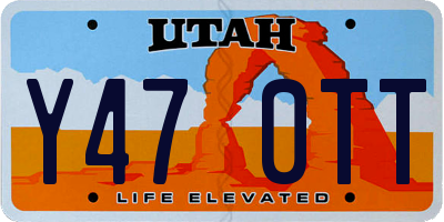 UT license plate Y470TT