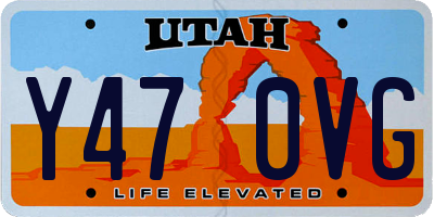 UT license plate Y470VG