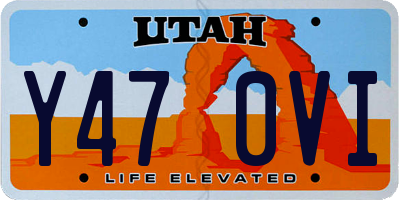 UT license plate Y470VI