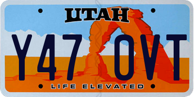 UT license plate Y470VT