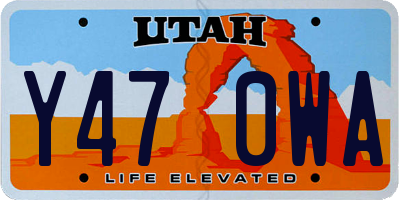 UT license plate Y470WA