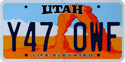 UT license plate Y470WF