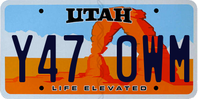UT license plate Y470WM