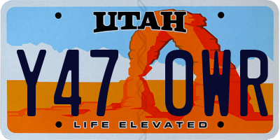 UT license plate Y470WR